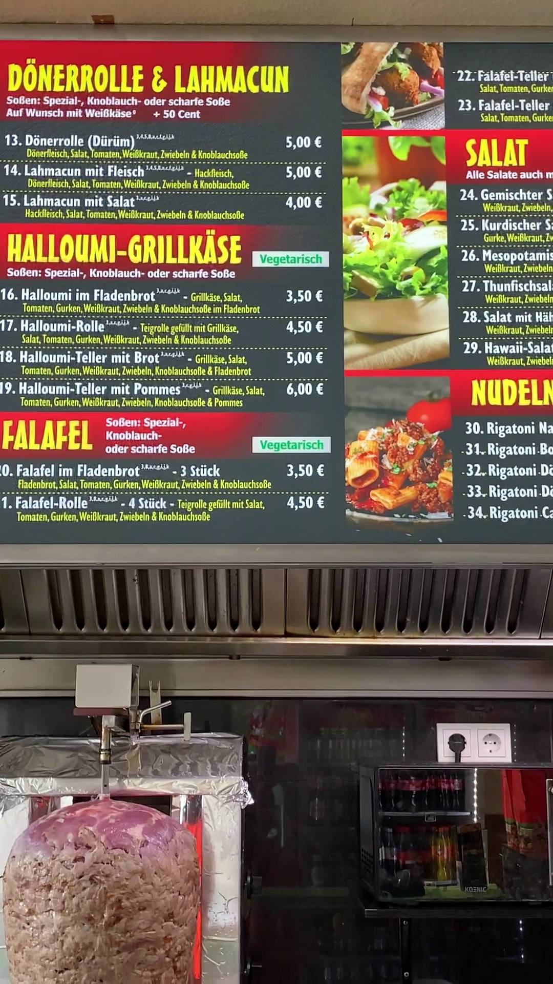 Speisekarte von Kurdischer Döner Kebab restaurant, Erfurt, GeschwisterSchollStraße 10A