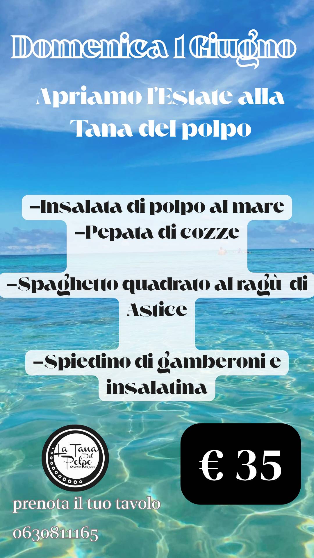 Menu di LA TANA DEL POLPO 