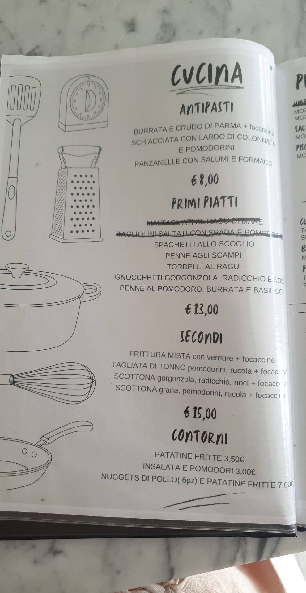 Menu di L'Angolo della Pizza e Cucina... 