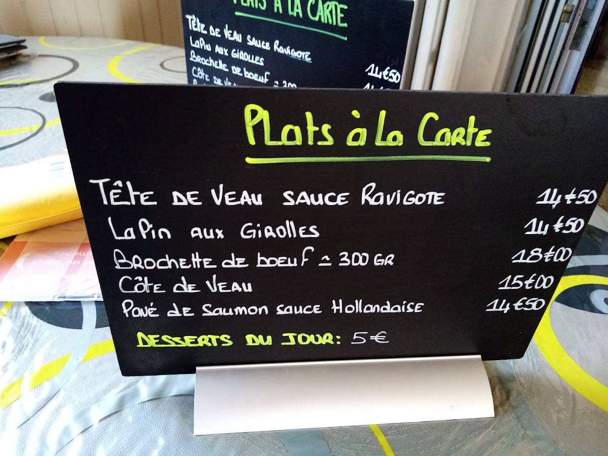 Menu de L'Esplanade