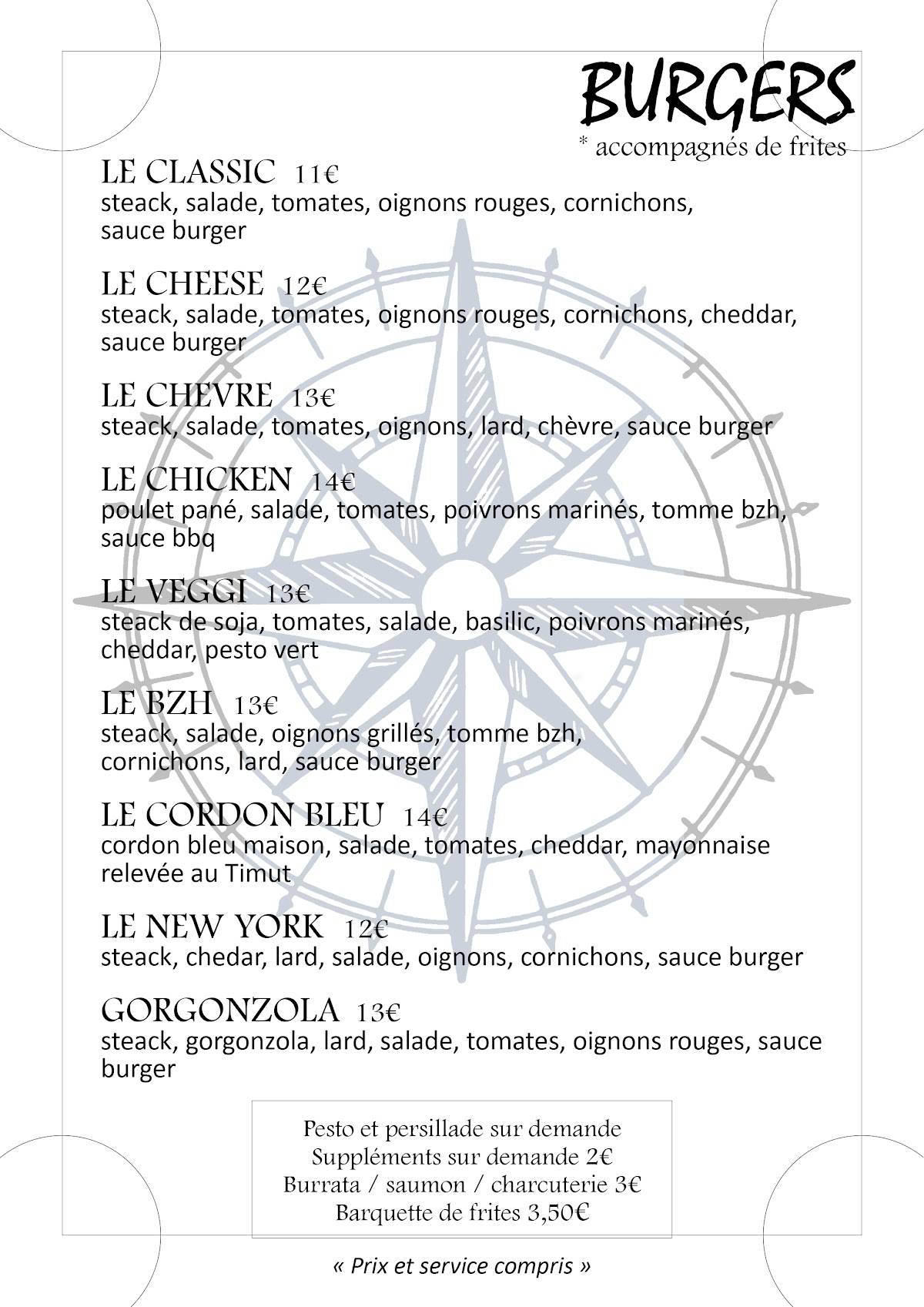 Menu de L'Estaque