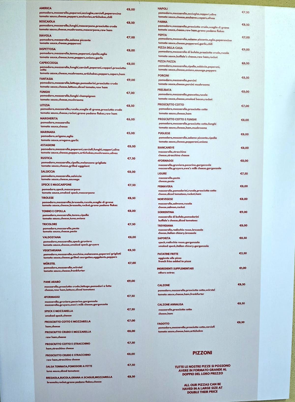 Menu di L'Incanto Srl 