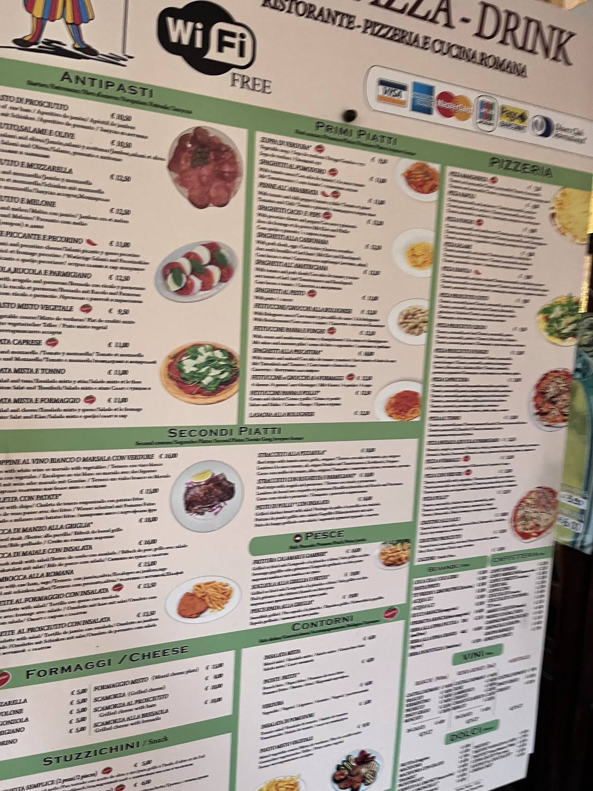 Menu di La Cappa D'Oro 