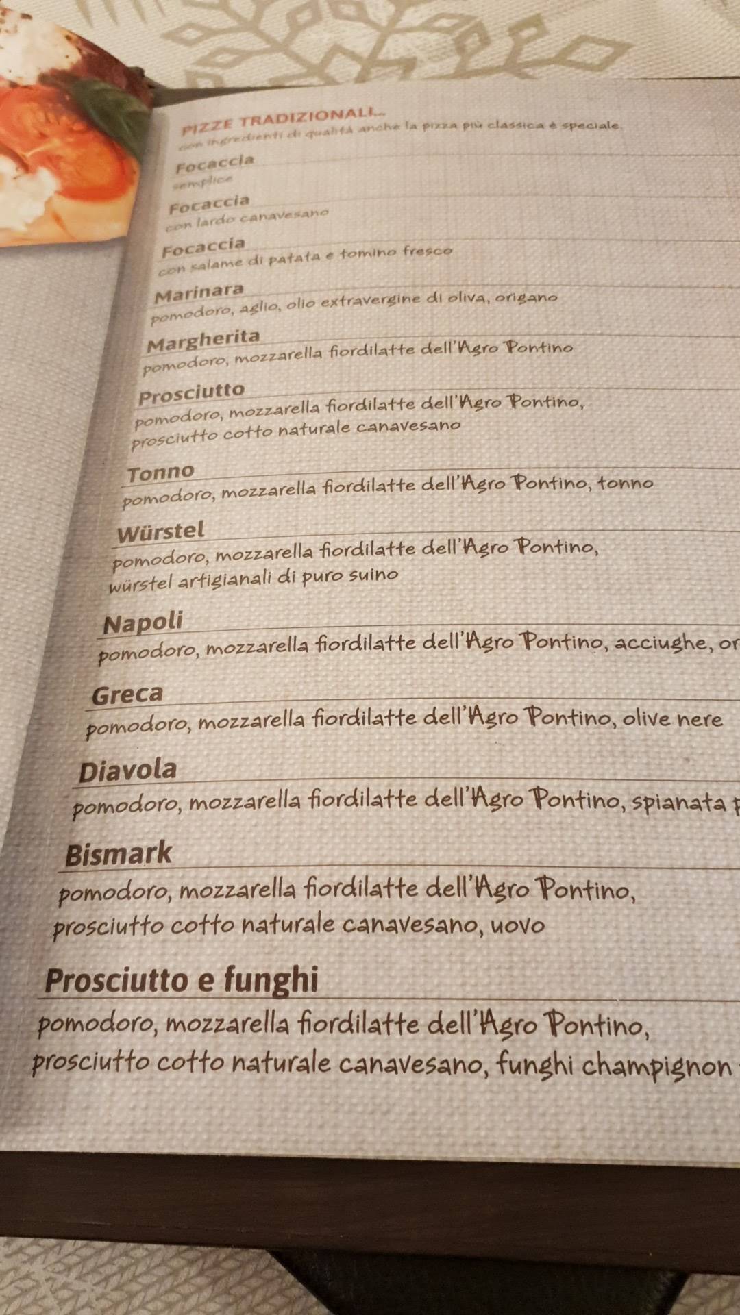 Menu di La Compagnia della Pizza 