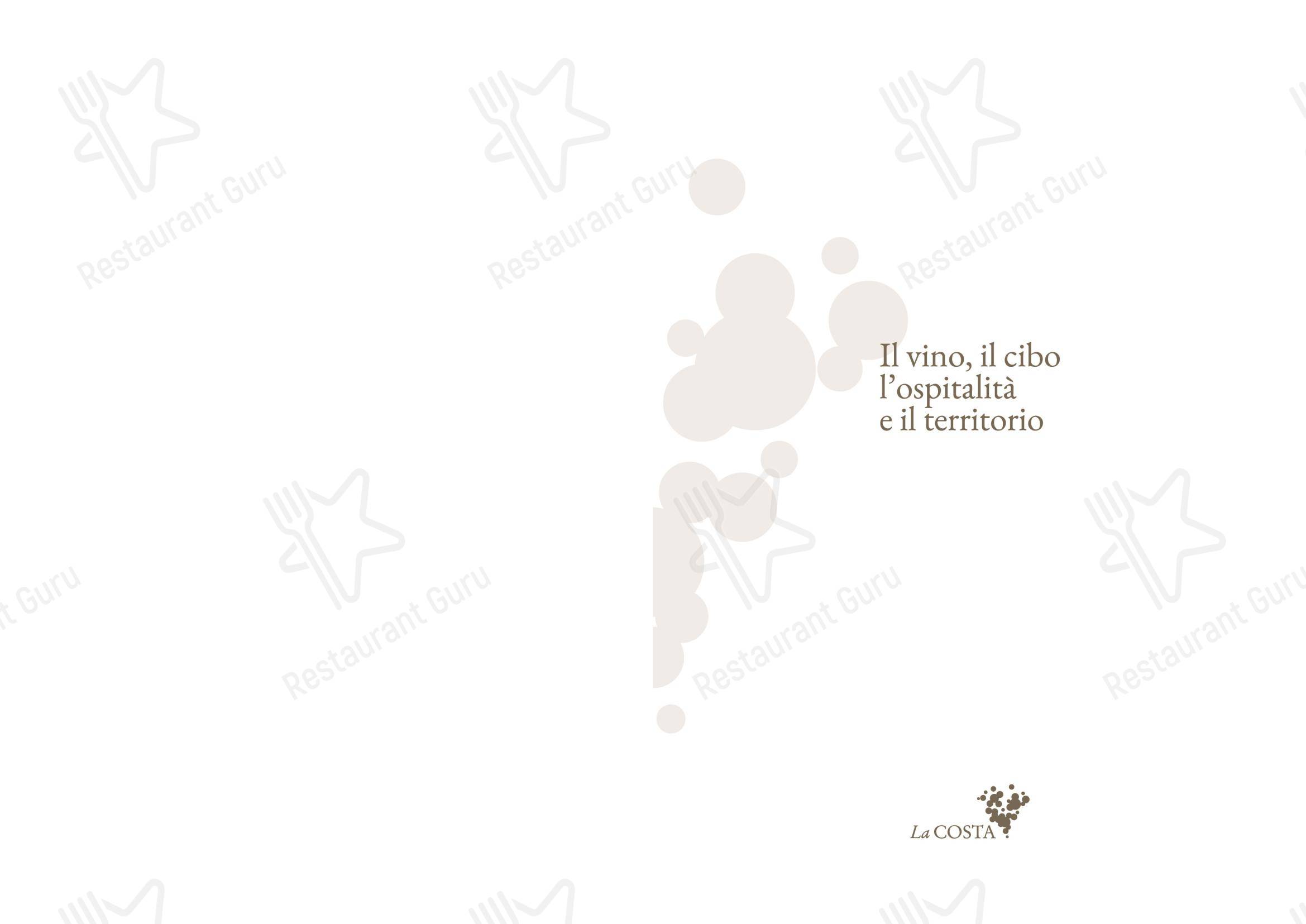 Menu per Agriturismo La Costa - Ristorante e Cantina - Cascina Galbusera Nera ristorante