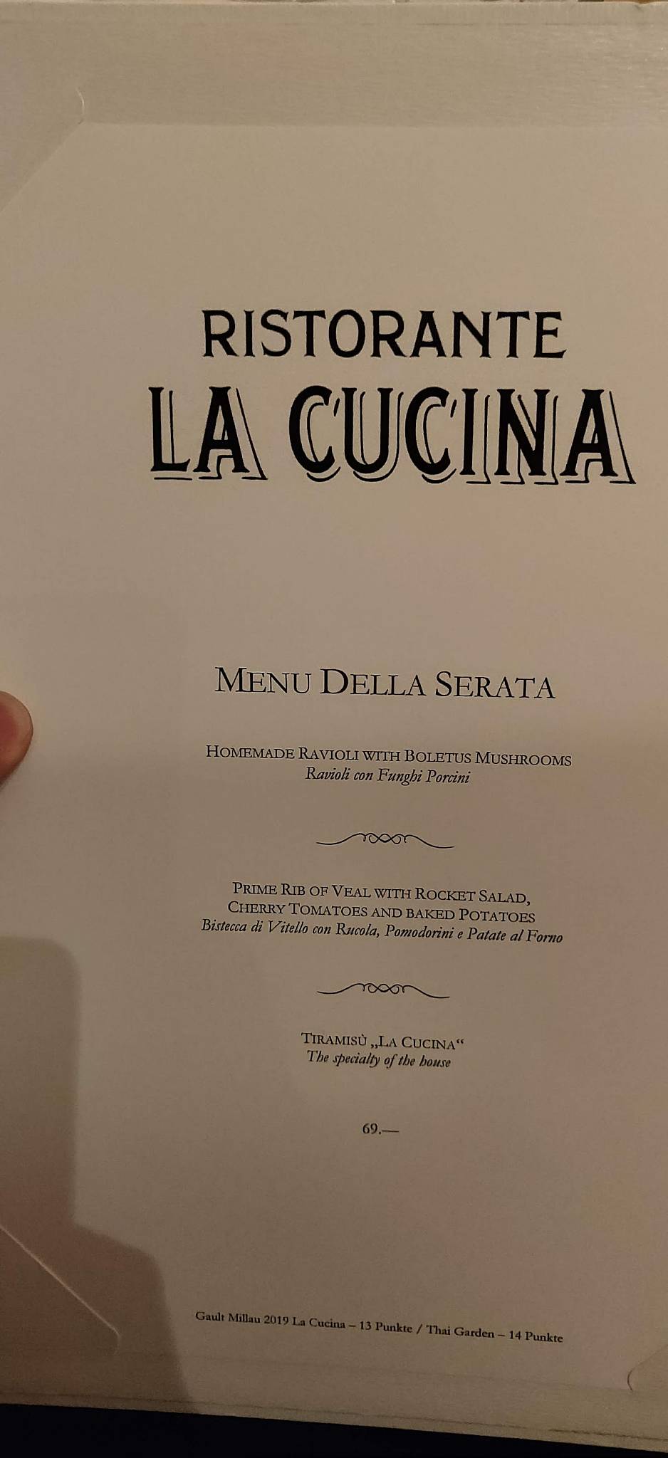 Menu da Ristorante La Cucina Pizza & Pasta, Lucerna