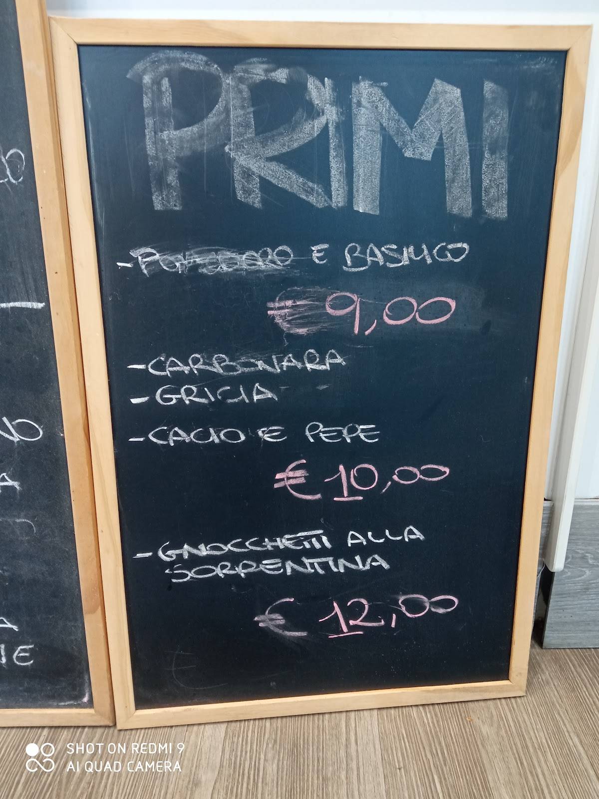 Menu di La Fenice 