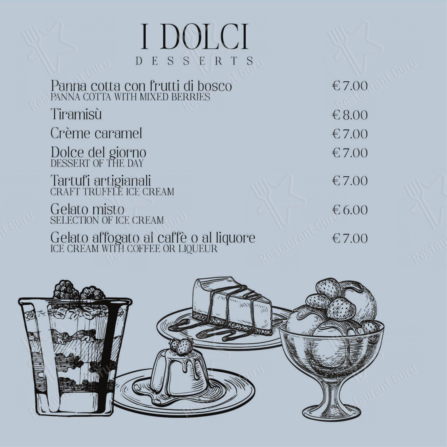 Menu di La Francescana - Menu