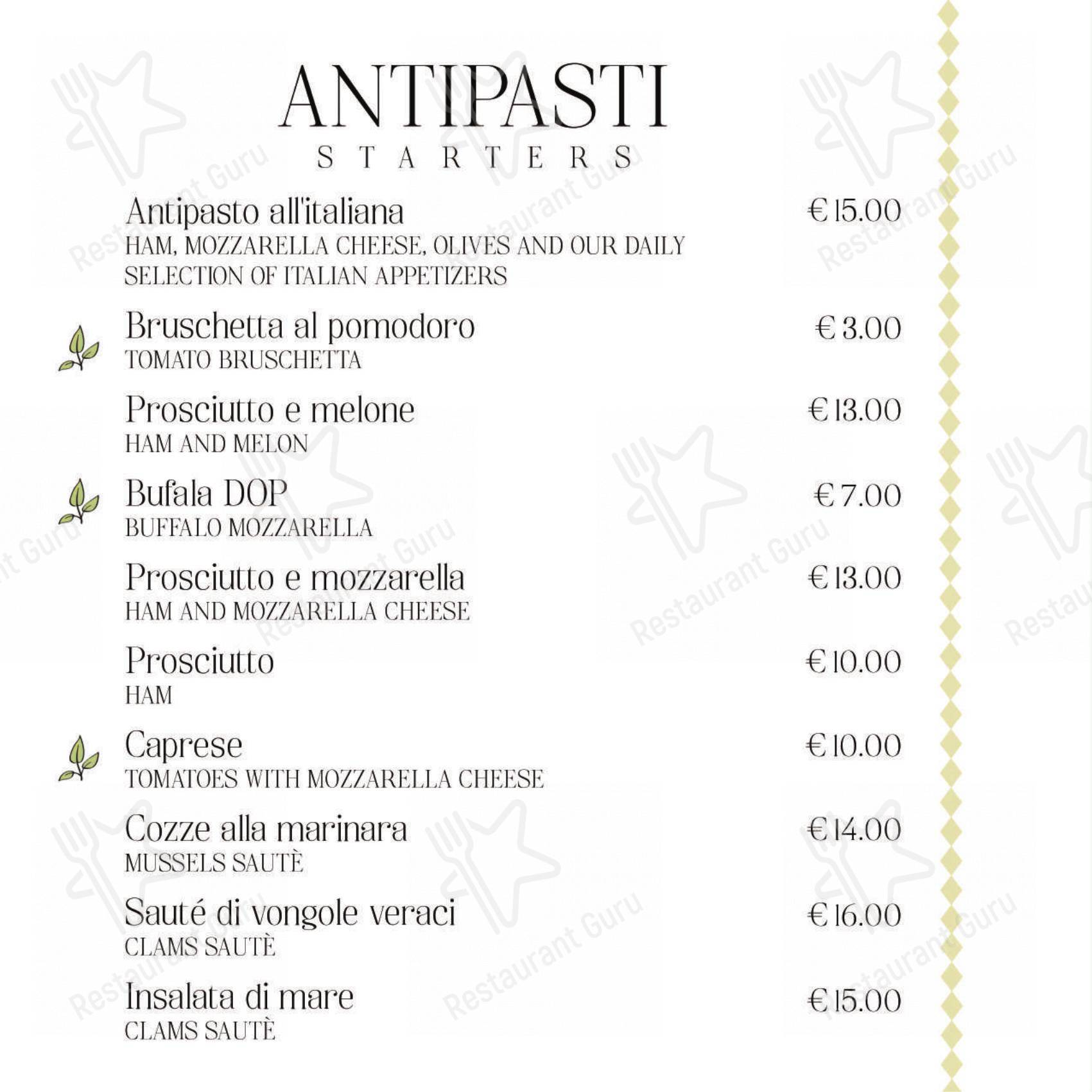 La Francescana in Roma - Menu