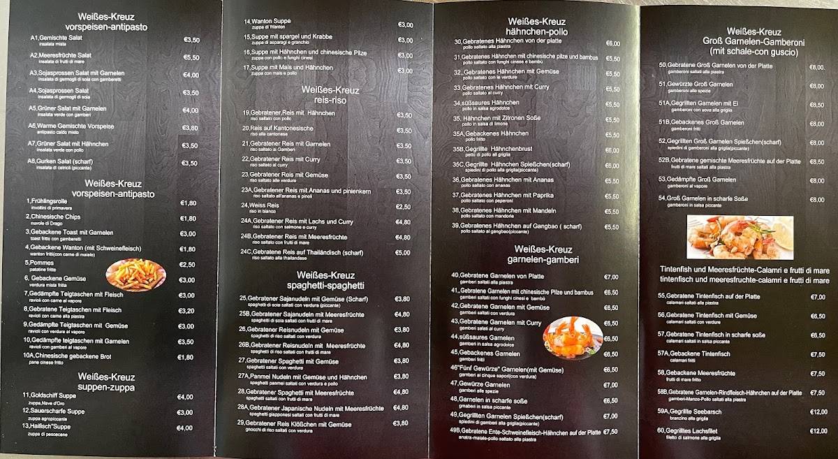 Menu di La Giunca 