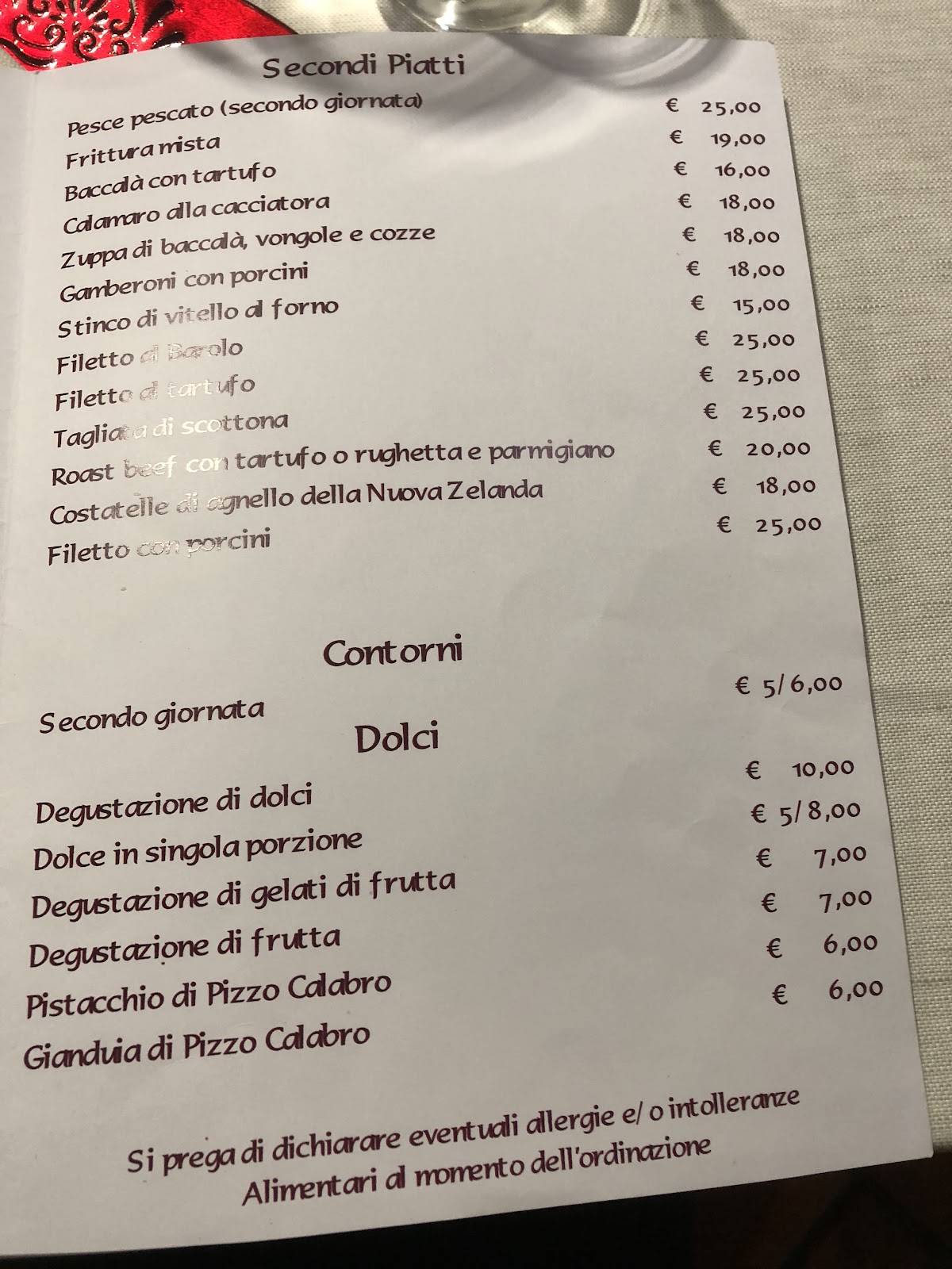 Menu di Enoteca La Locanda del Bere 