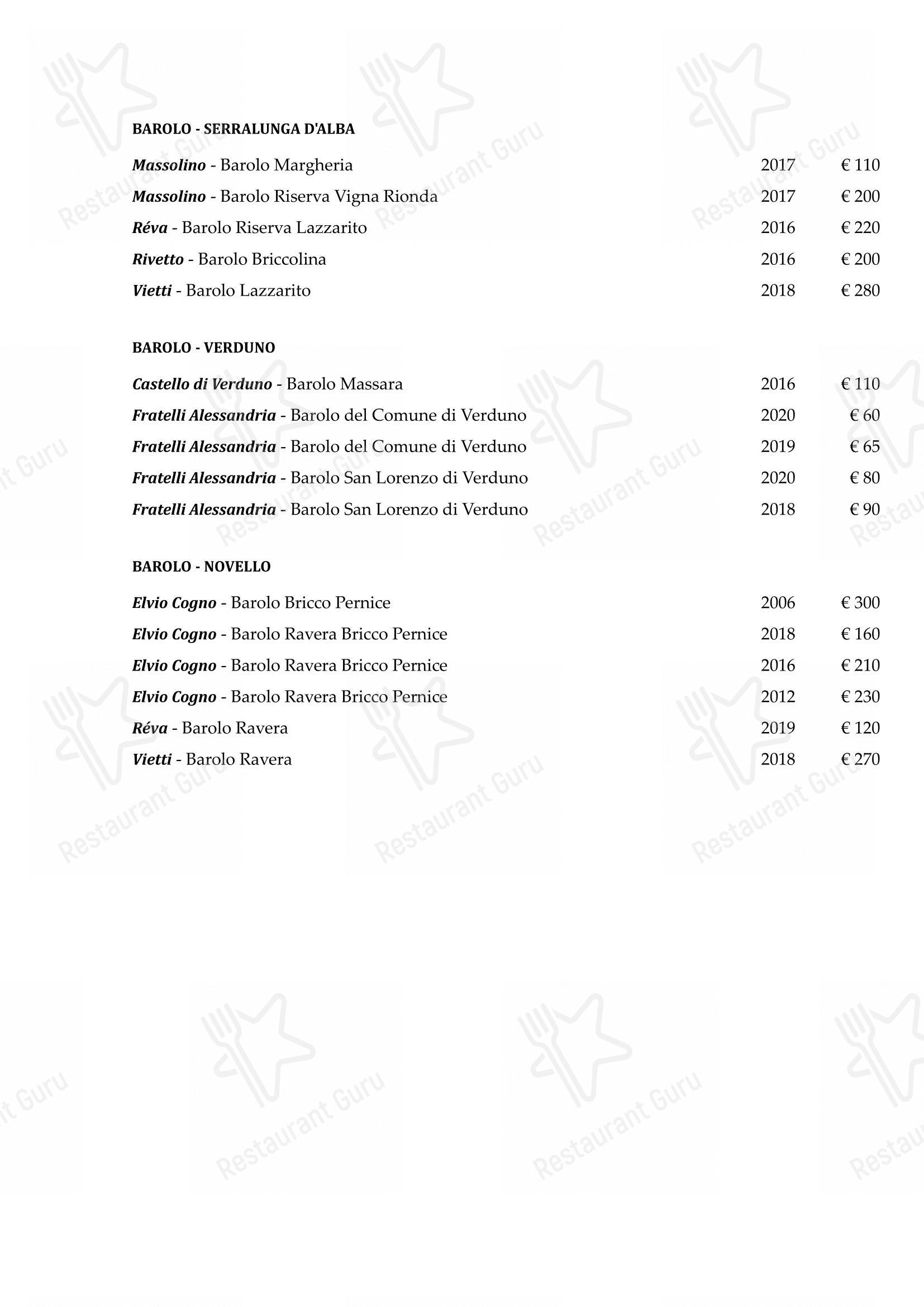 La Piola in Alba - 菜单