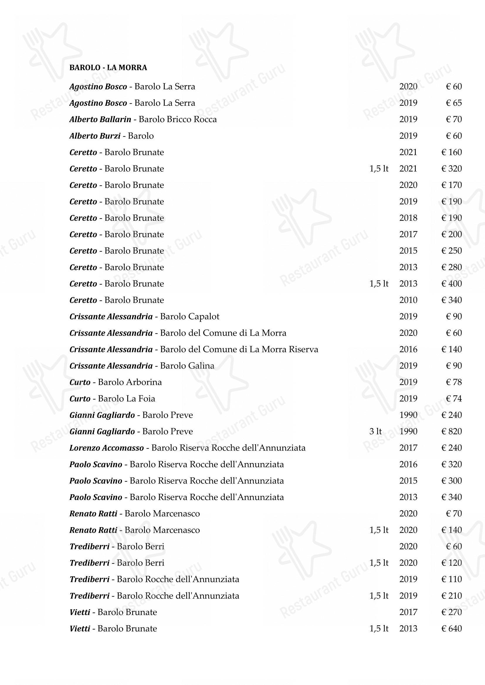 菜单 per La Piola ristorante