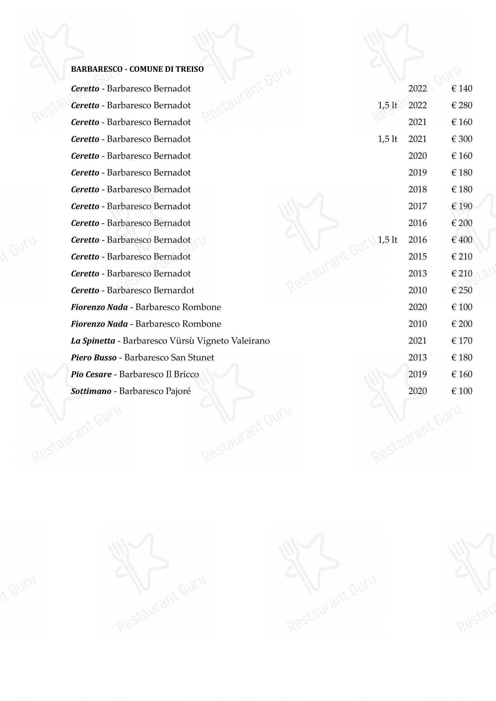 La Piola in Alba - 菜单