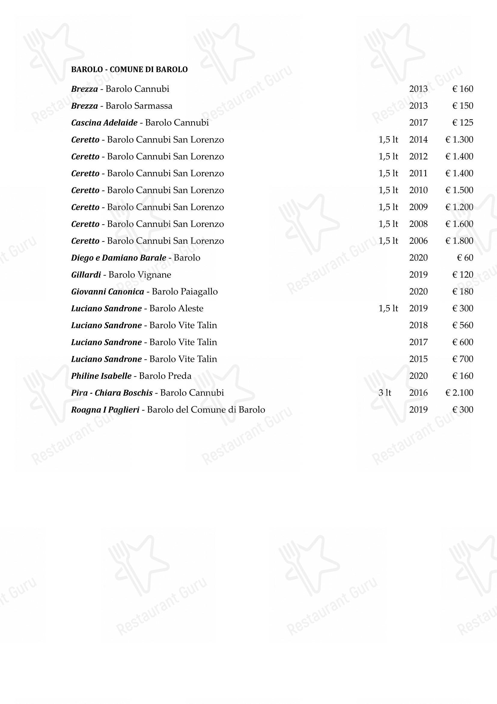 菜单 per La Piola in Alba