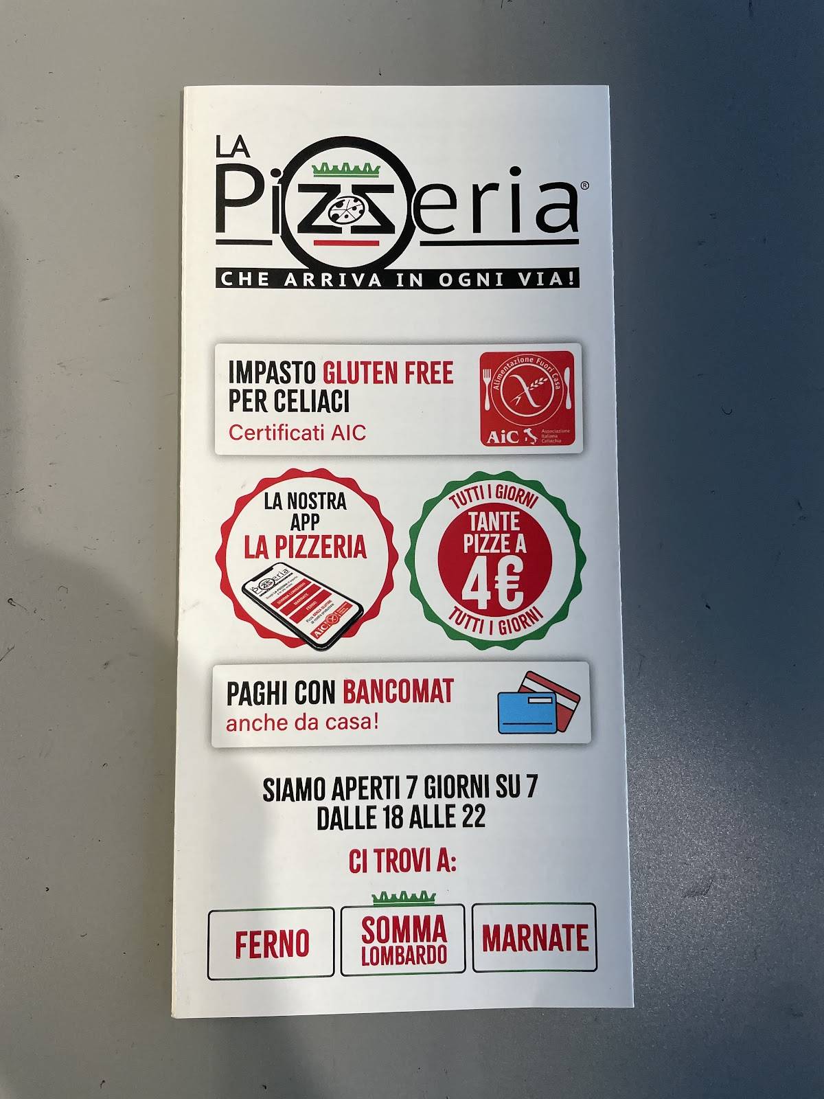Menu di La Pizzeria di Ferno 