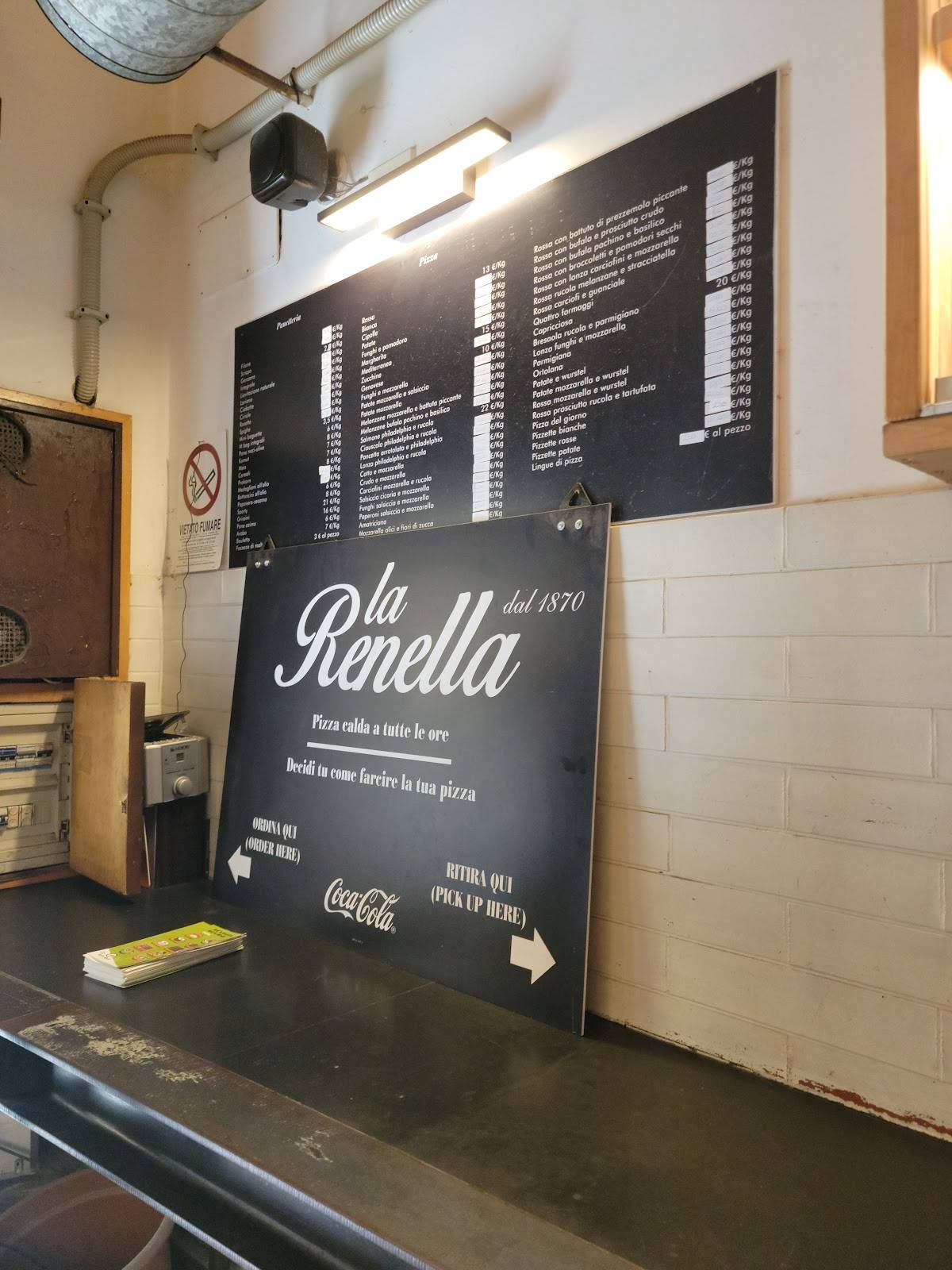 Menu di La Renella 