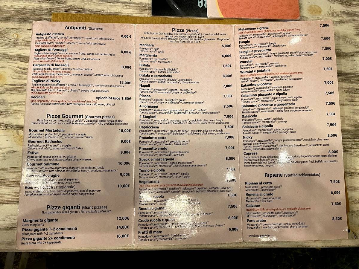 Menu di La Riviera by Nicky 