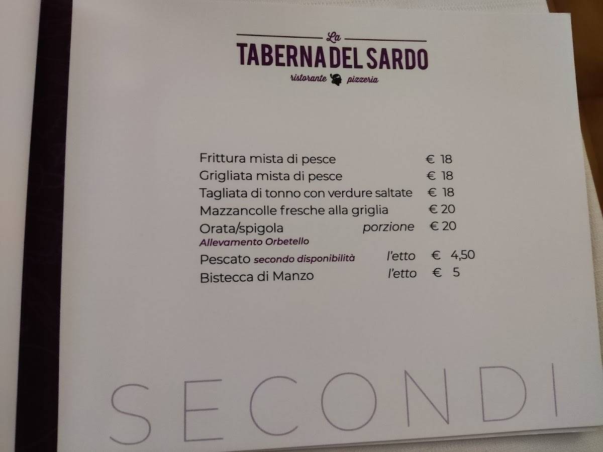 Menu di La Taberna Del Sardo 