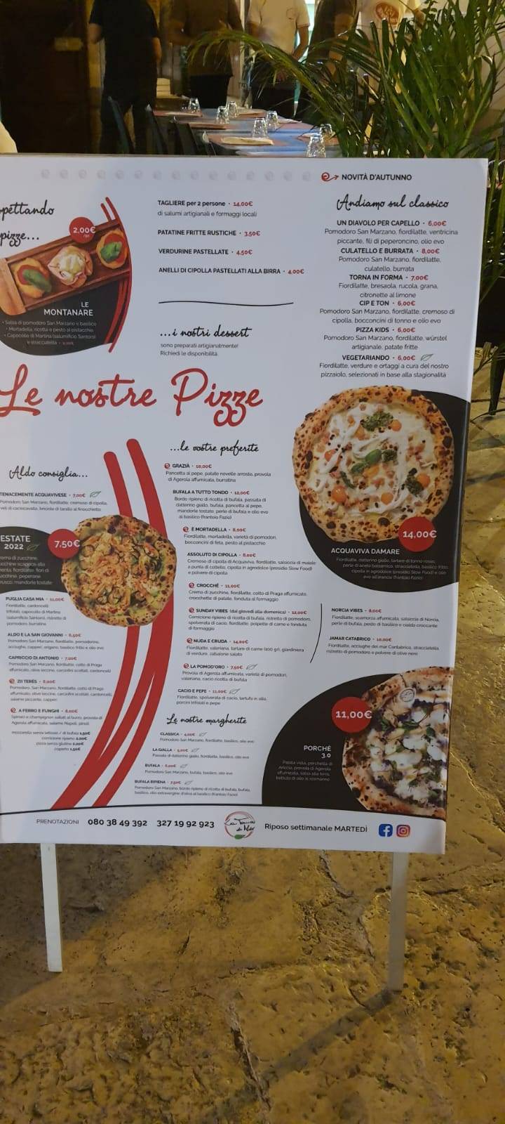 Menu di La Tana di Aldo 