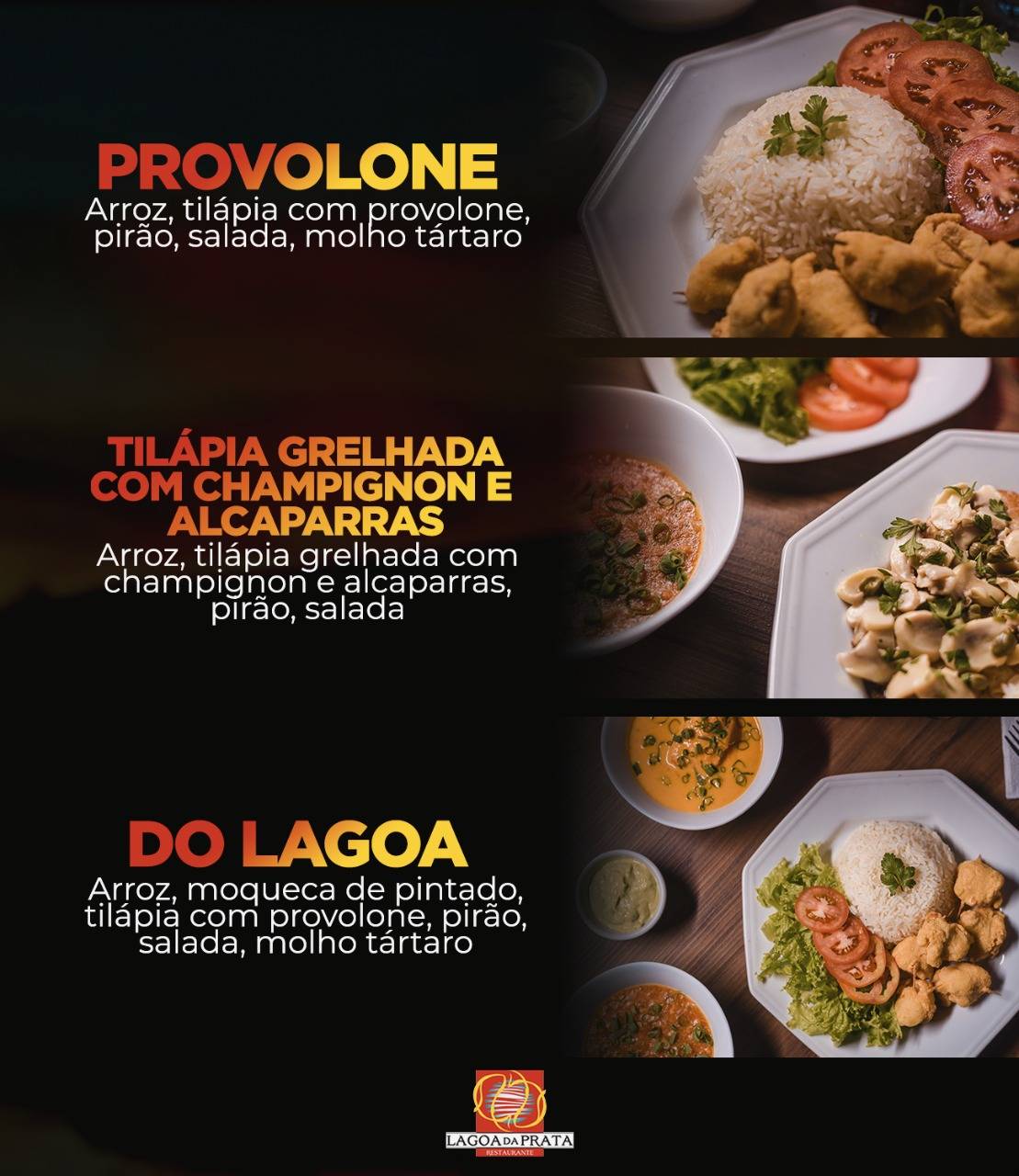 Lagoa da Prata restaurante Três Lagoas cardápio