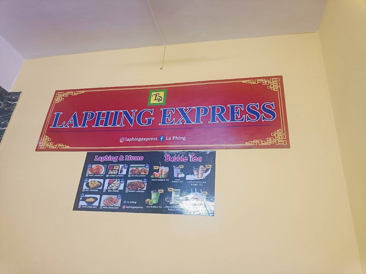 Laphing Noodle Corner menu