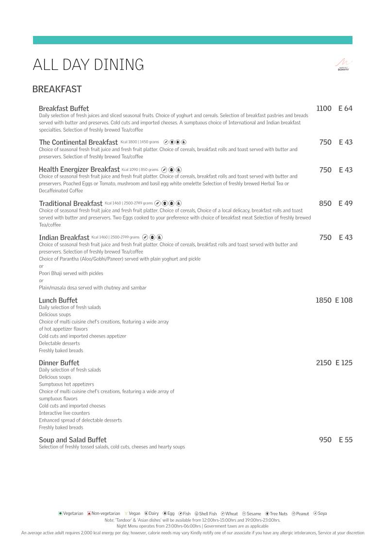 Latest Recipe menu