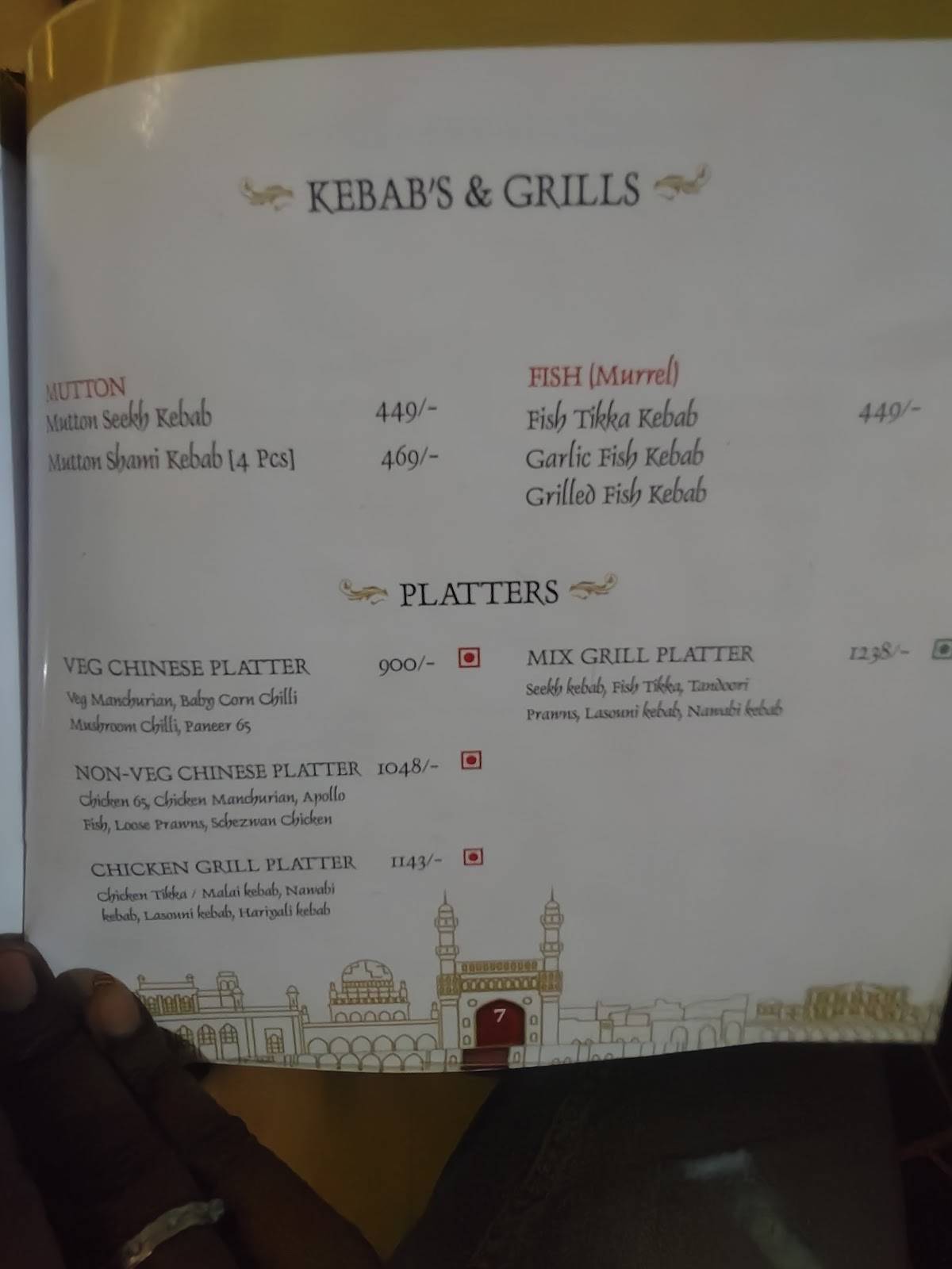 Lavish Family Restaurant menu