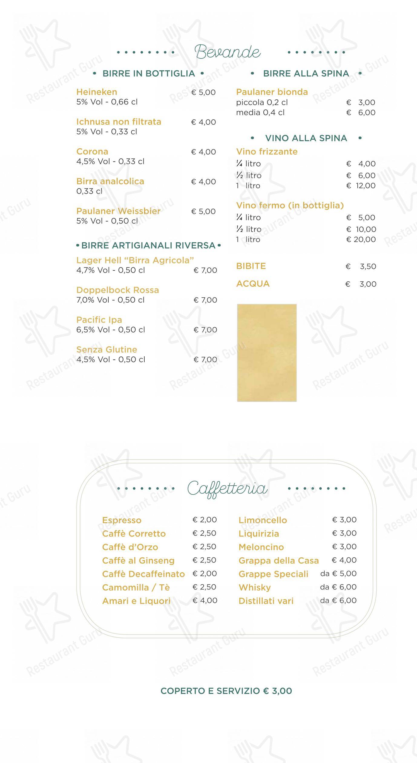 Menu di Le Rondinelle - Основное меню