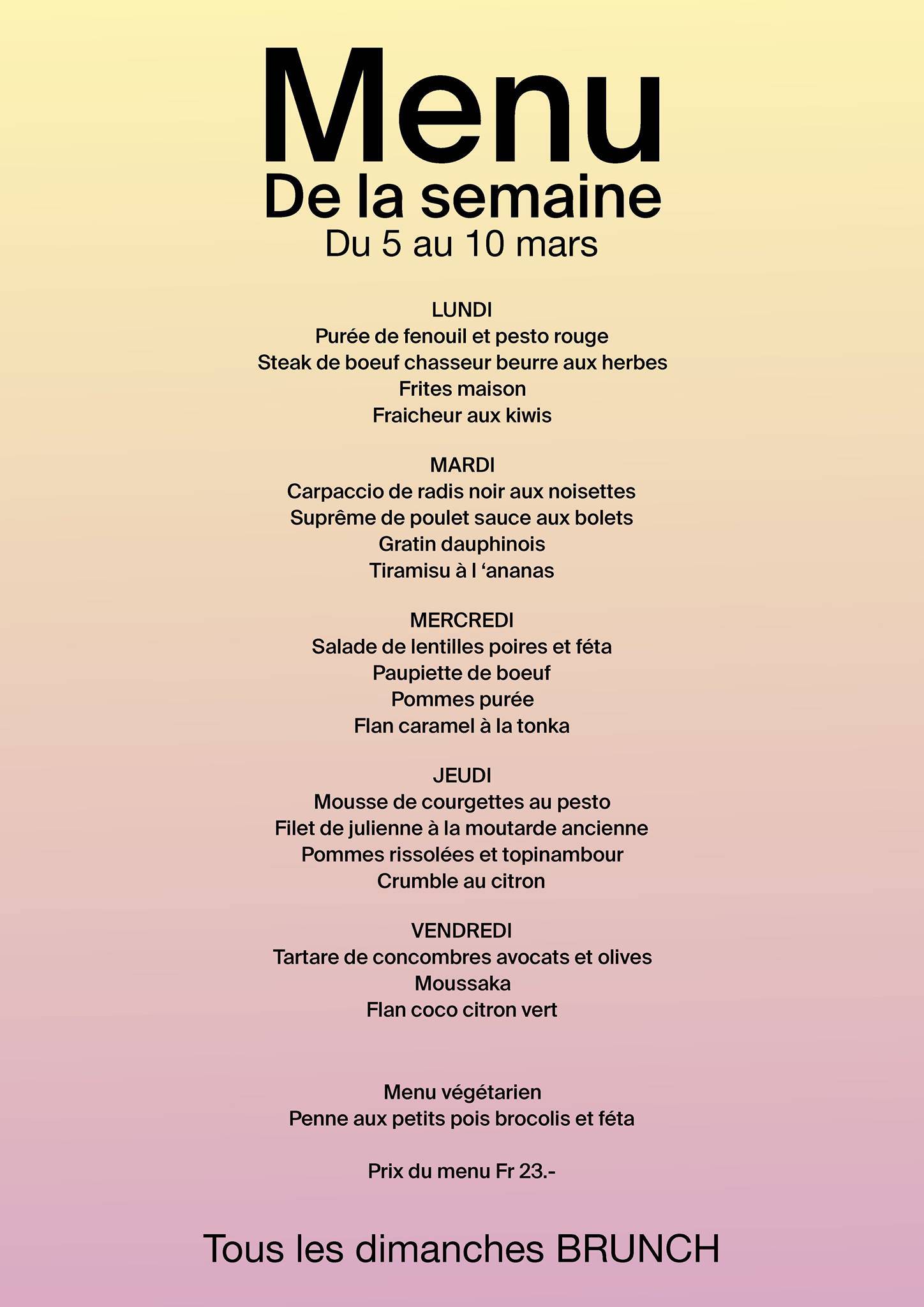 Menu di Le Souffleur 