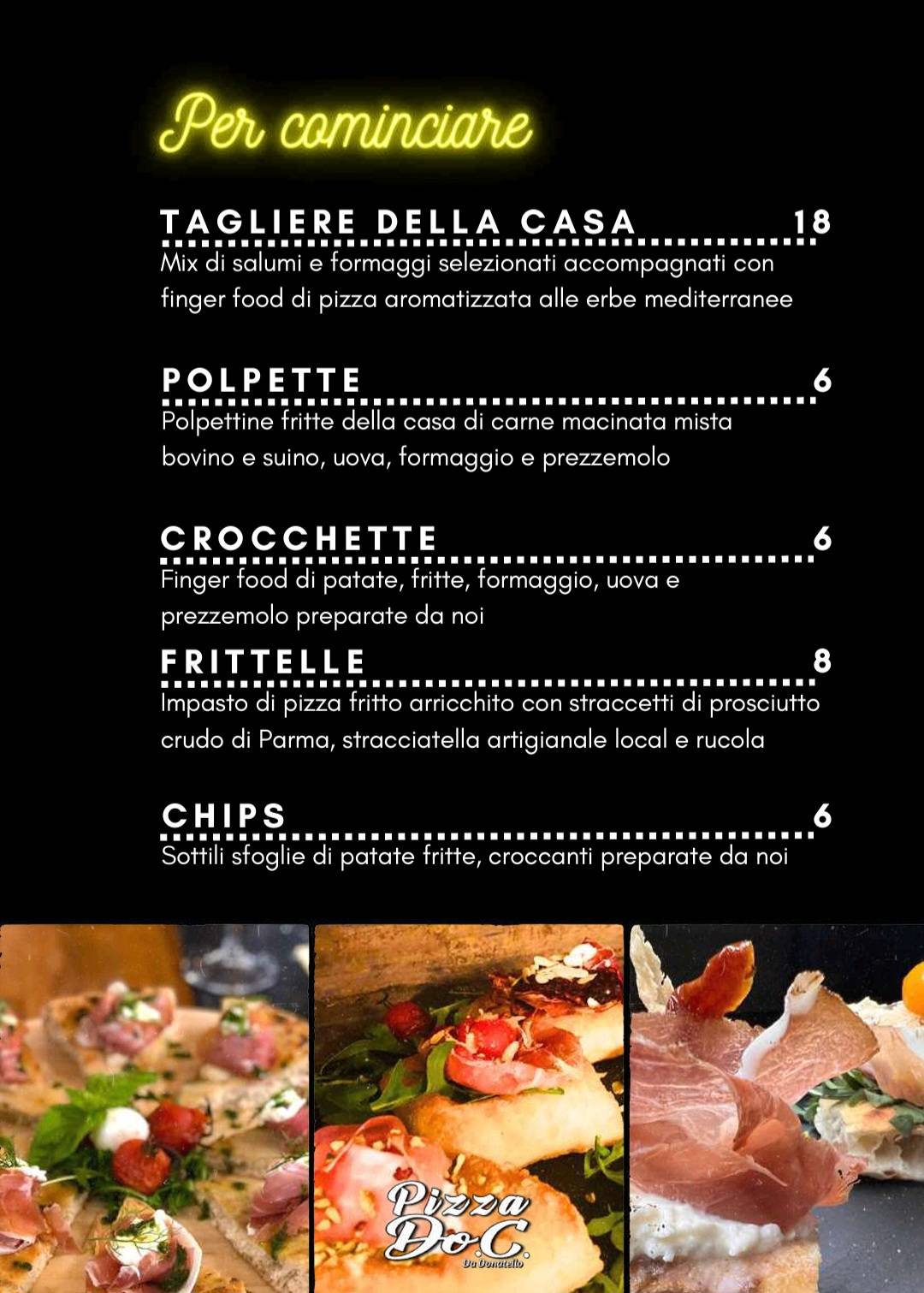 Menu di Pizza Do.C 