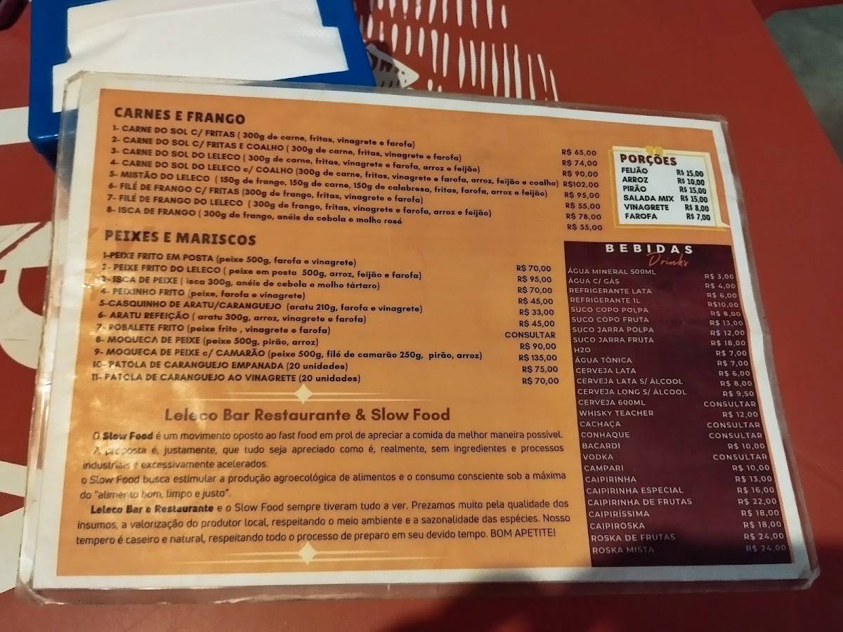 Leleco Bar e Restaurante cardápio