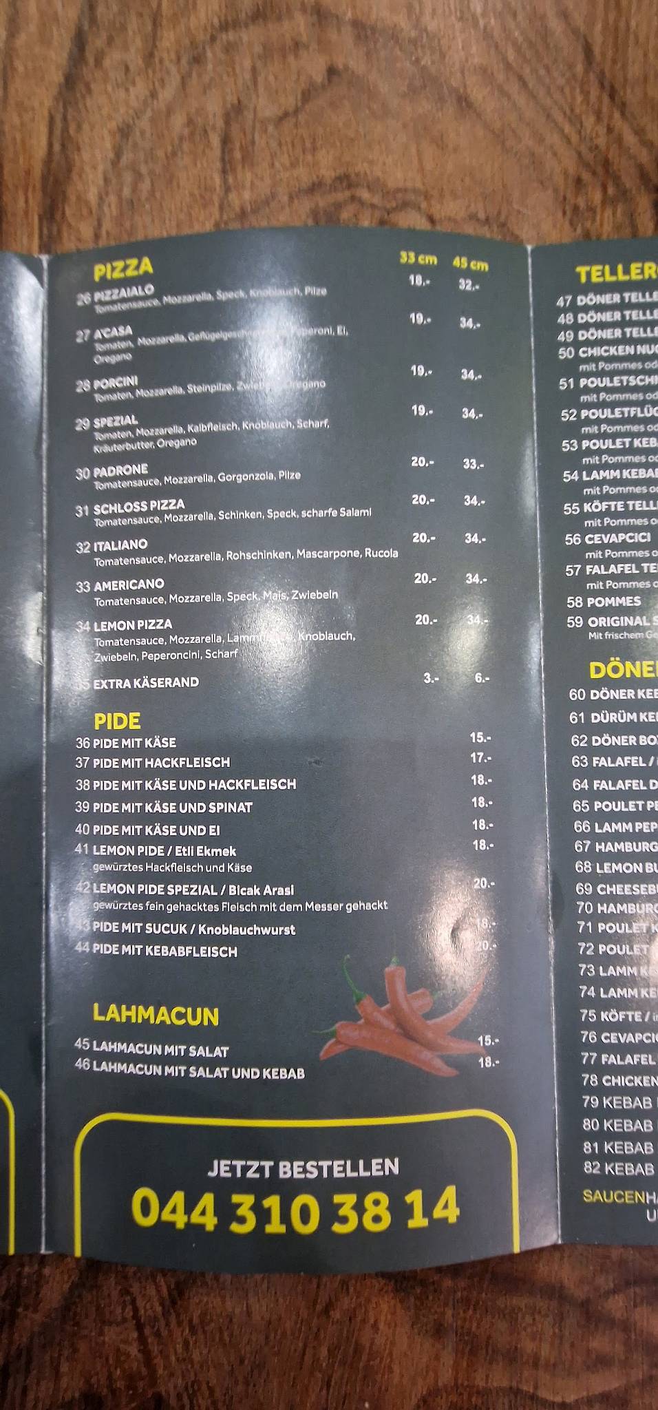 Menu di Lemon 