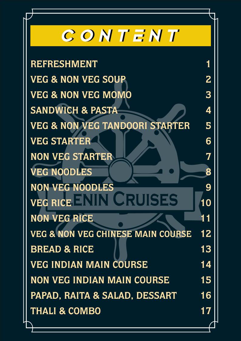 Lenin Cruises menu