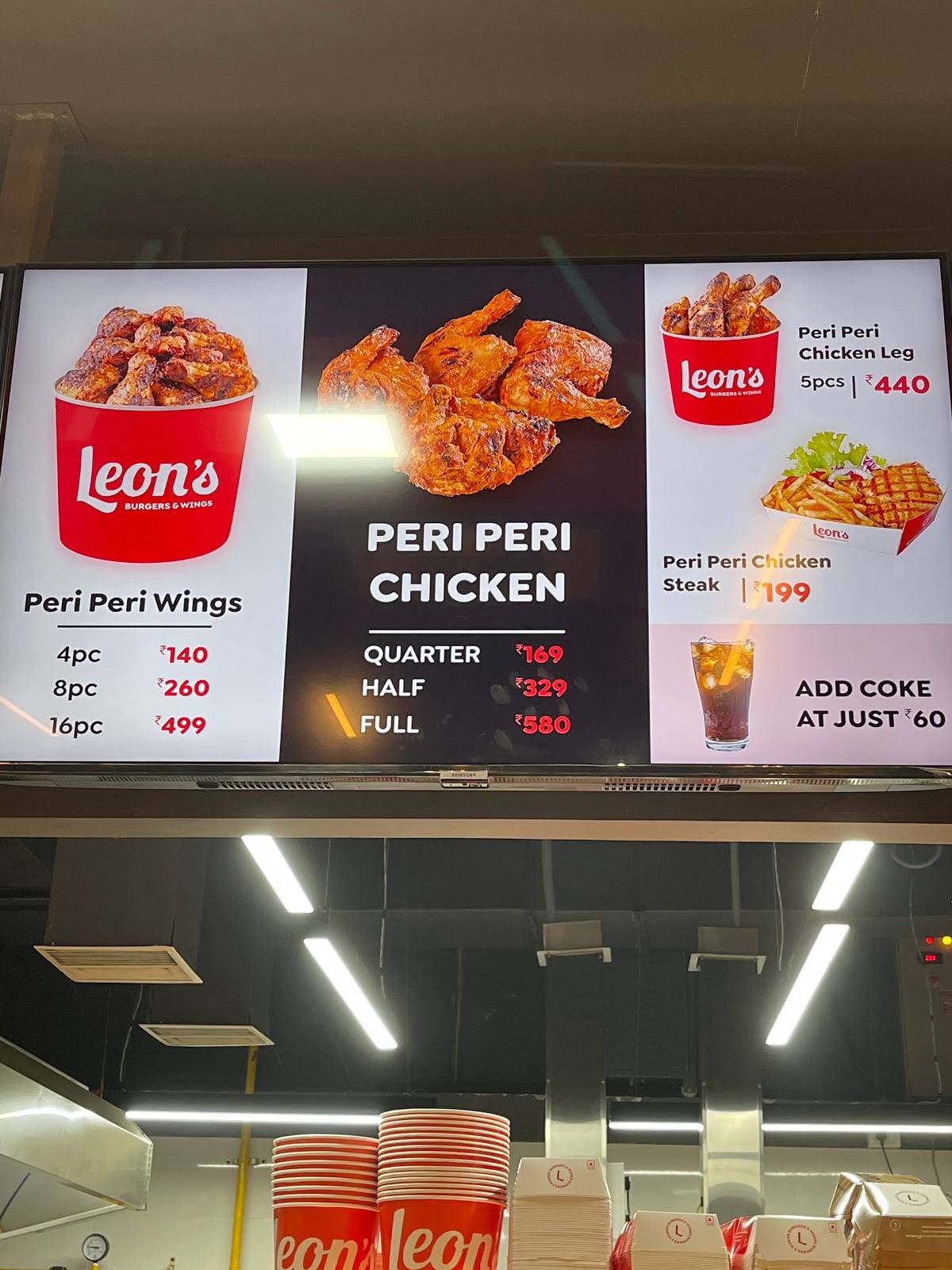 Menu at Leon's Burgers & Wings Manikonda, Hyderabad