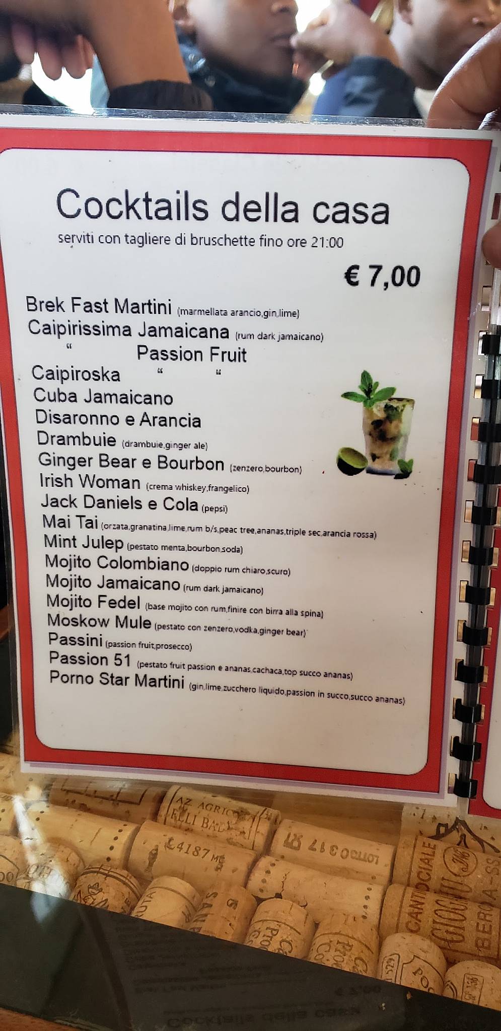 Menu di Les Barriques 