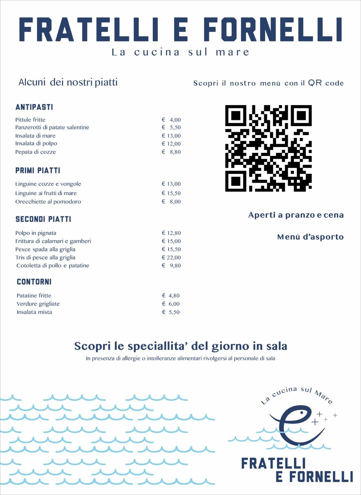 Menu di Lido Mania 
