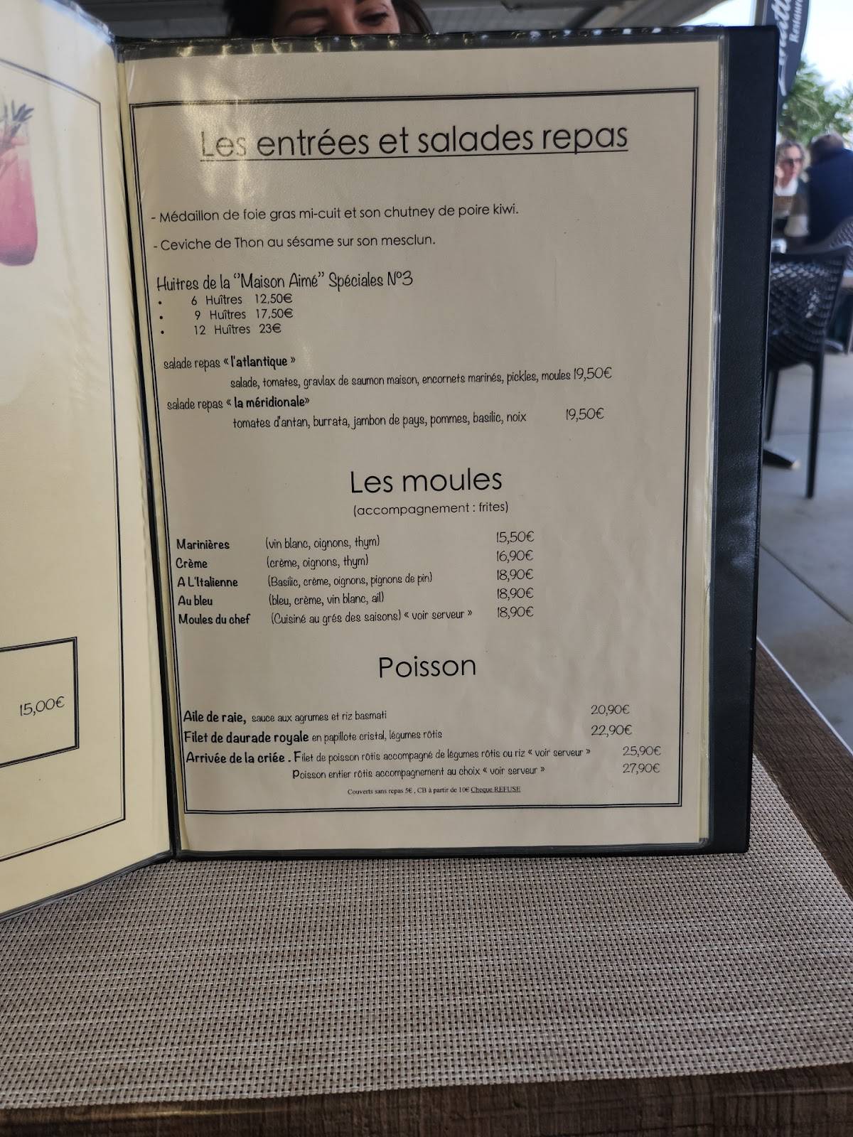 Menu de Linattendu Restaurant & Bar à Vins Royan