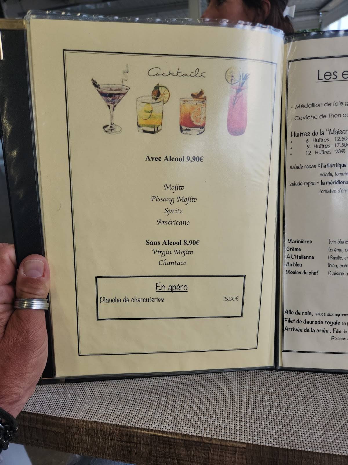 Menu de Linattendu Restaurant & Bar à Vins Royan