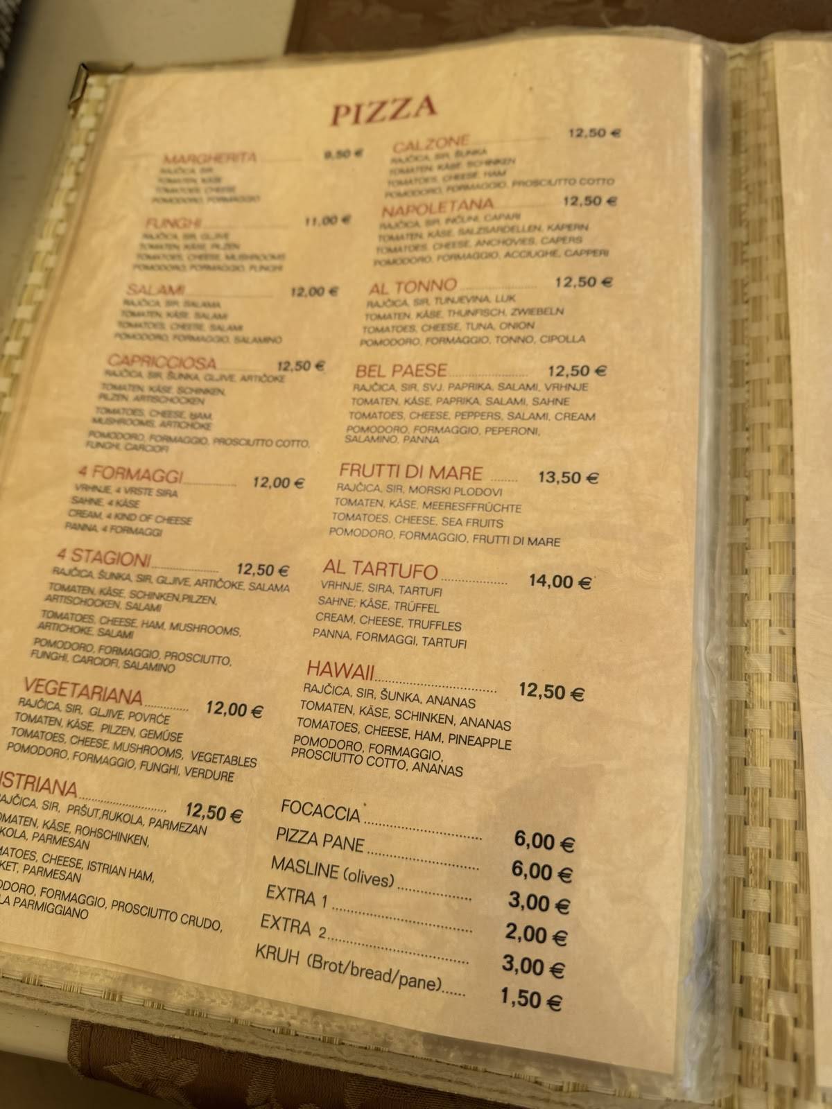 Menu di L'insolito 