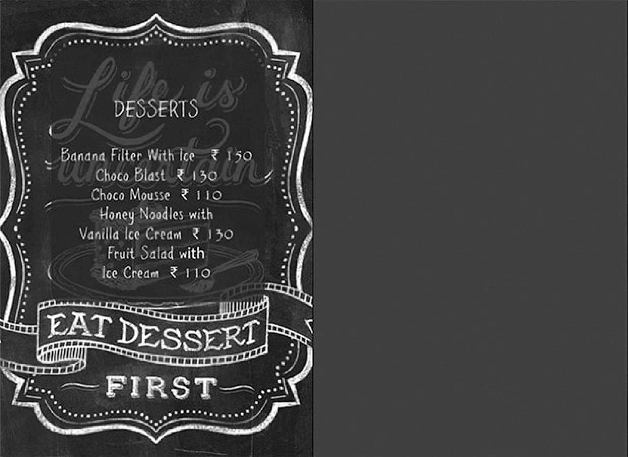 Living Roof Shillong- Hotel & Cafe menu