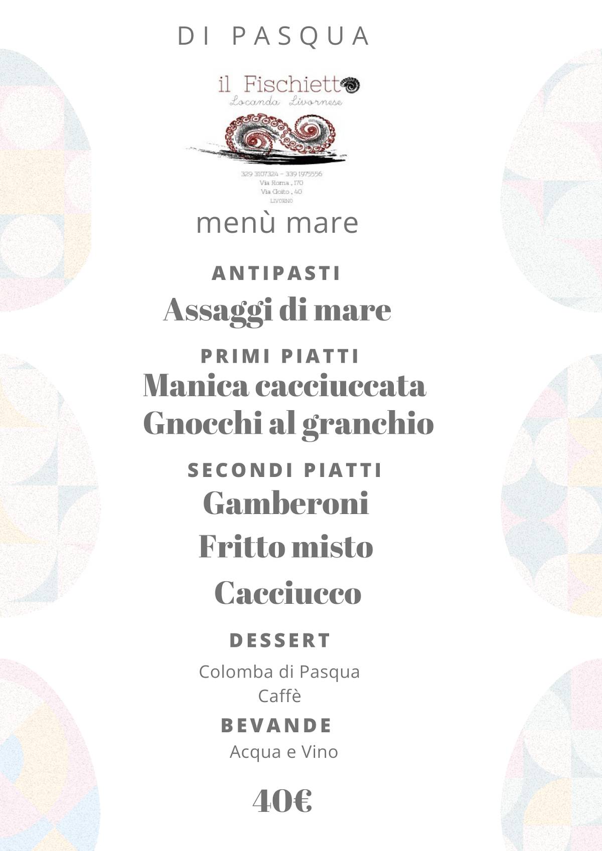 Menu di Il Fischietto 