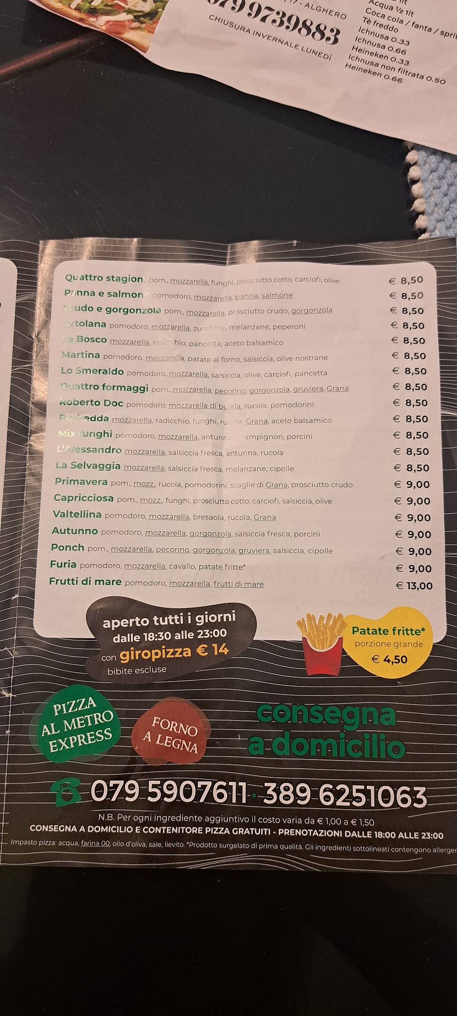 Menu di Lo Smeraldo 