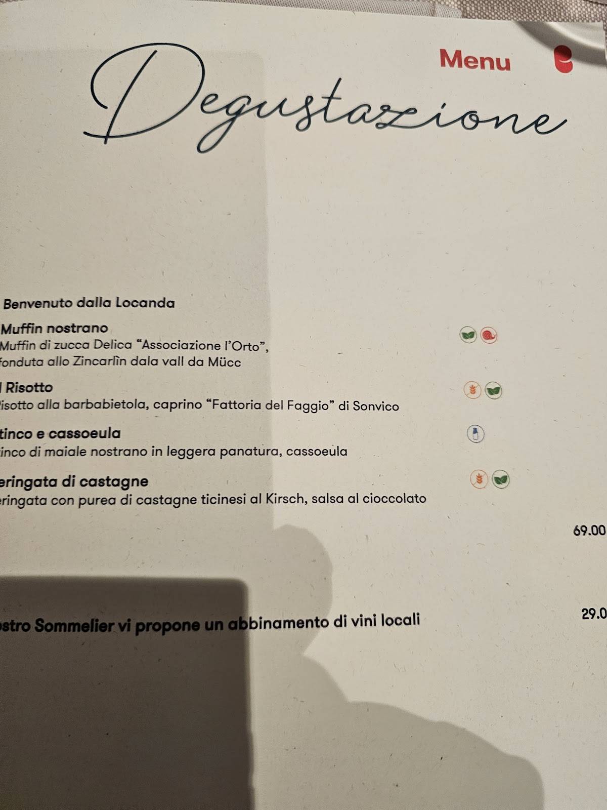Menu di Locanda dal Bigatt 