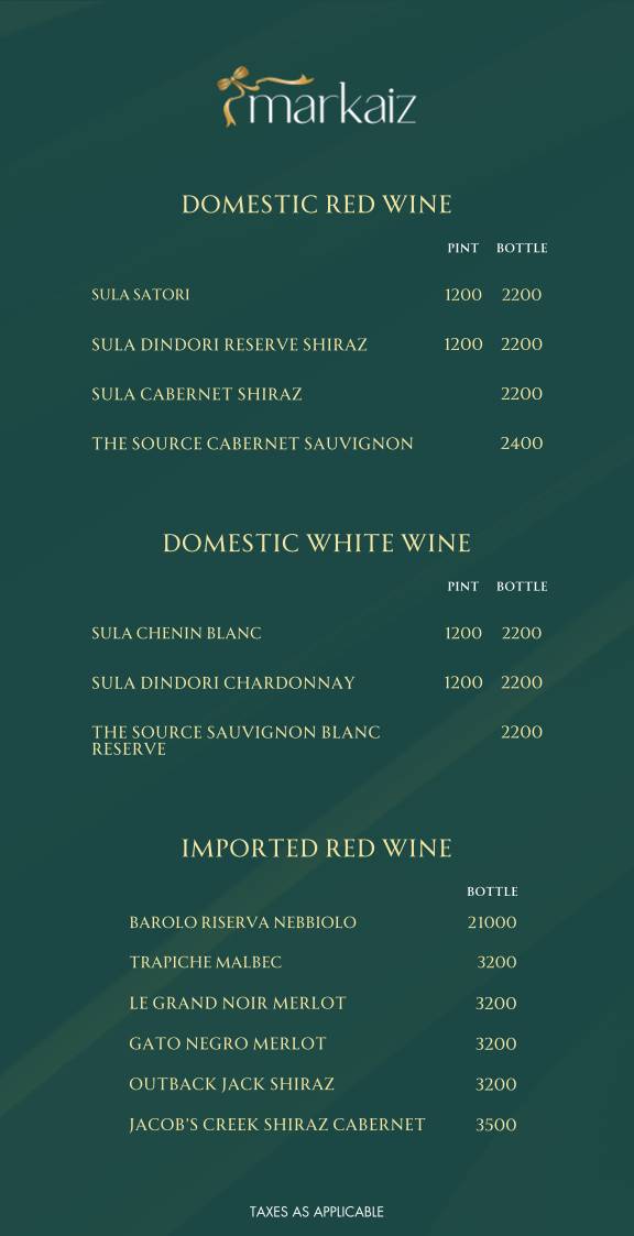 Markaiz menu