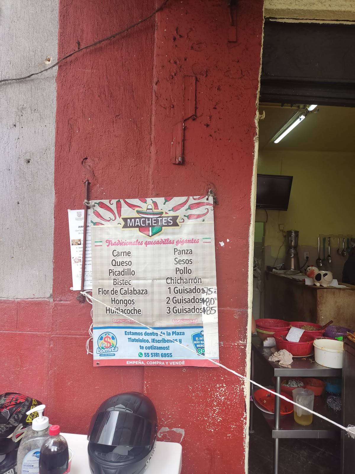 Carta del restaurante Los Machetes del la Guerrero, Mexico, Lerdo 186