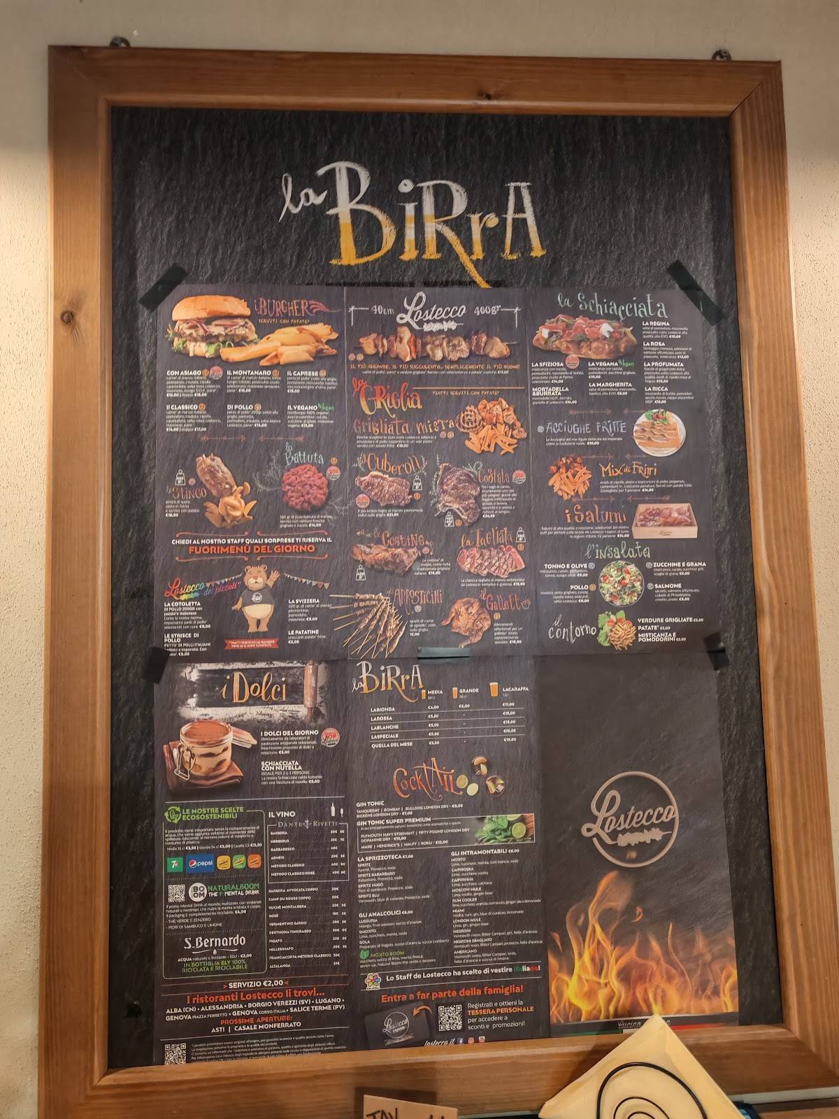 Menu di Lostecco Genova 