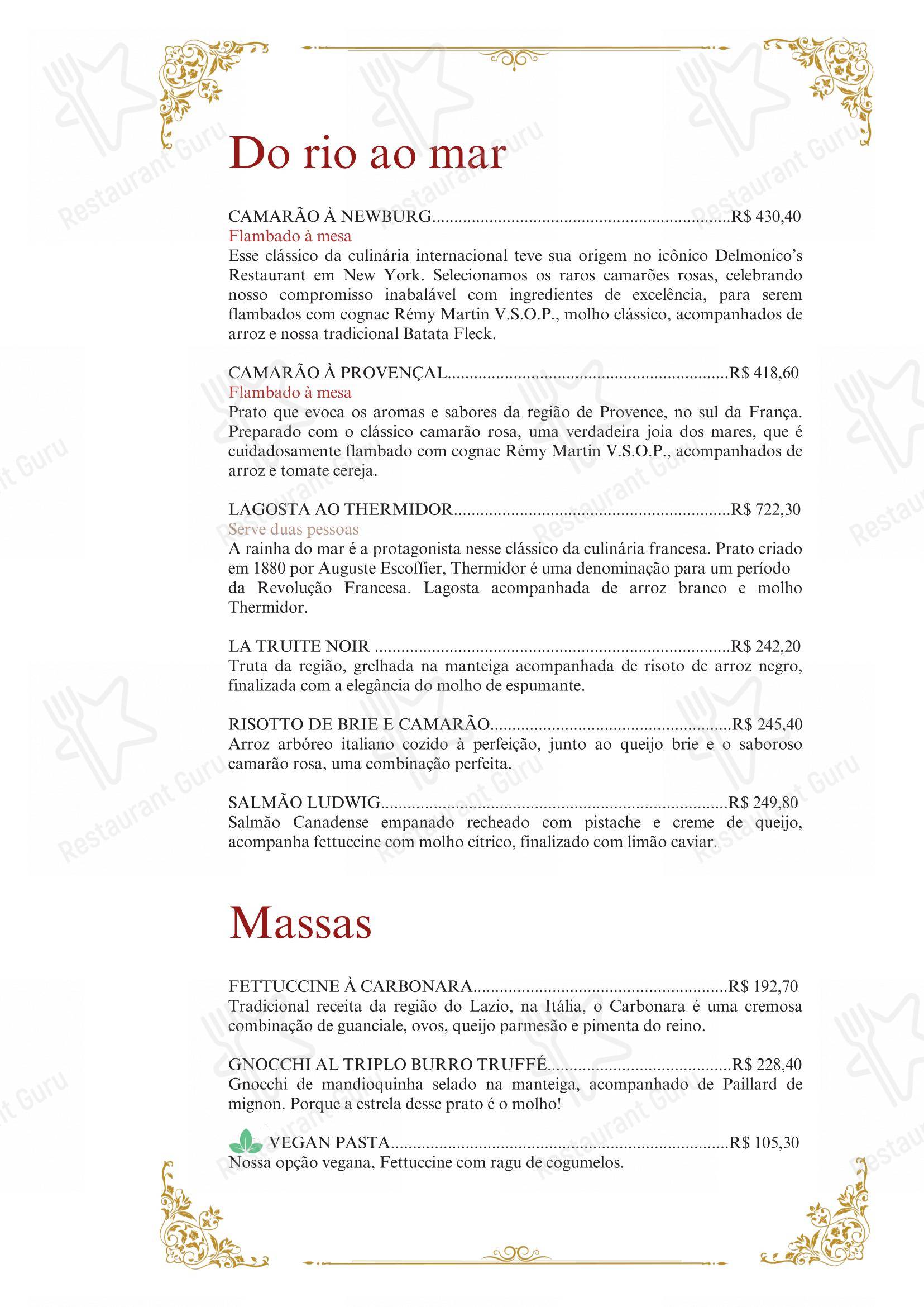 Ludwig Restaurant - Menu