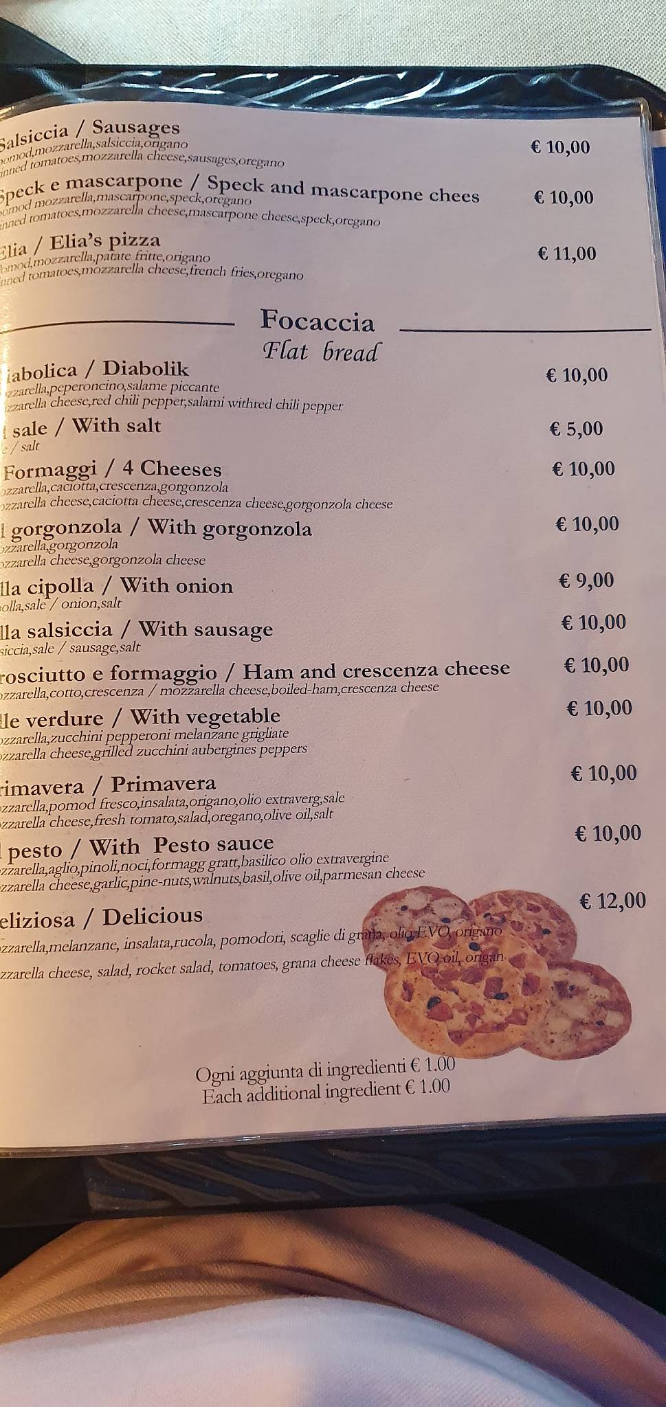 Menu di Pizzeria Luisa 