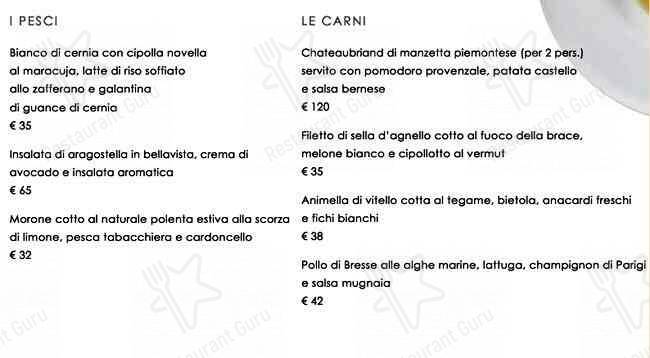 Menu di Lume 